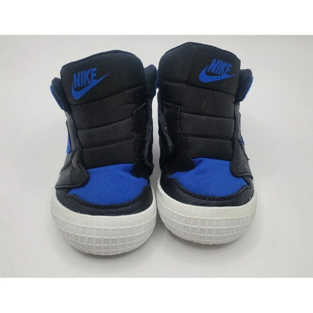 Nike Jordan 1 Crib Bootie Black Varsity Royal White Athletic‎ Baby Shoes 3C